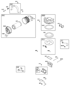 Air Cleaner Group Diagram and Parts List for 386447-0032-B5 200000 - 399999 Briggs and Stratton Engine